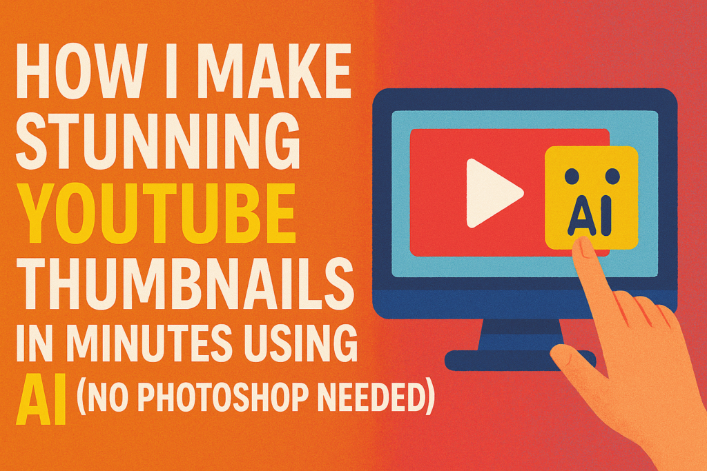 How I Make Stunning YouTube Thumbnails in Minutes Using AI (No Photoshop Needed)