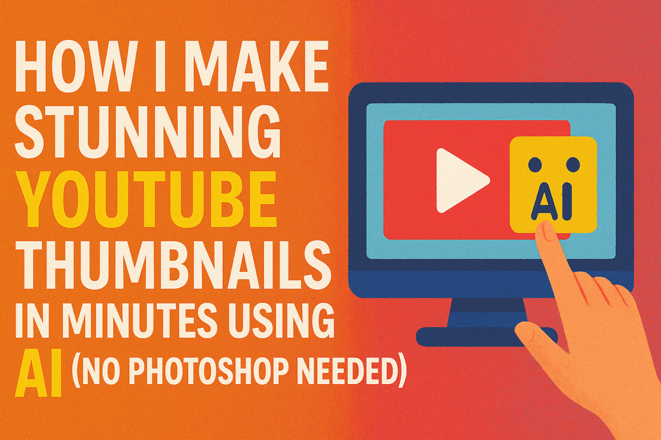 How I Make Stunning YouTube Thumbnails in Minutes Using AI (No Photoshop Needed)