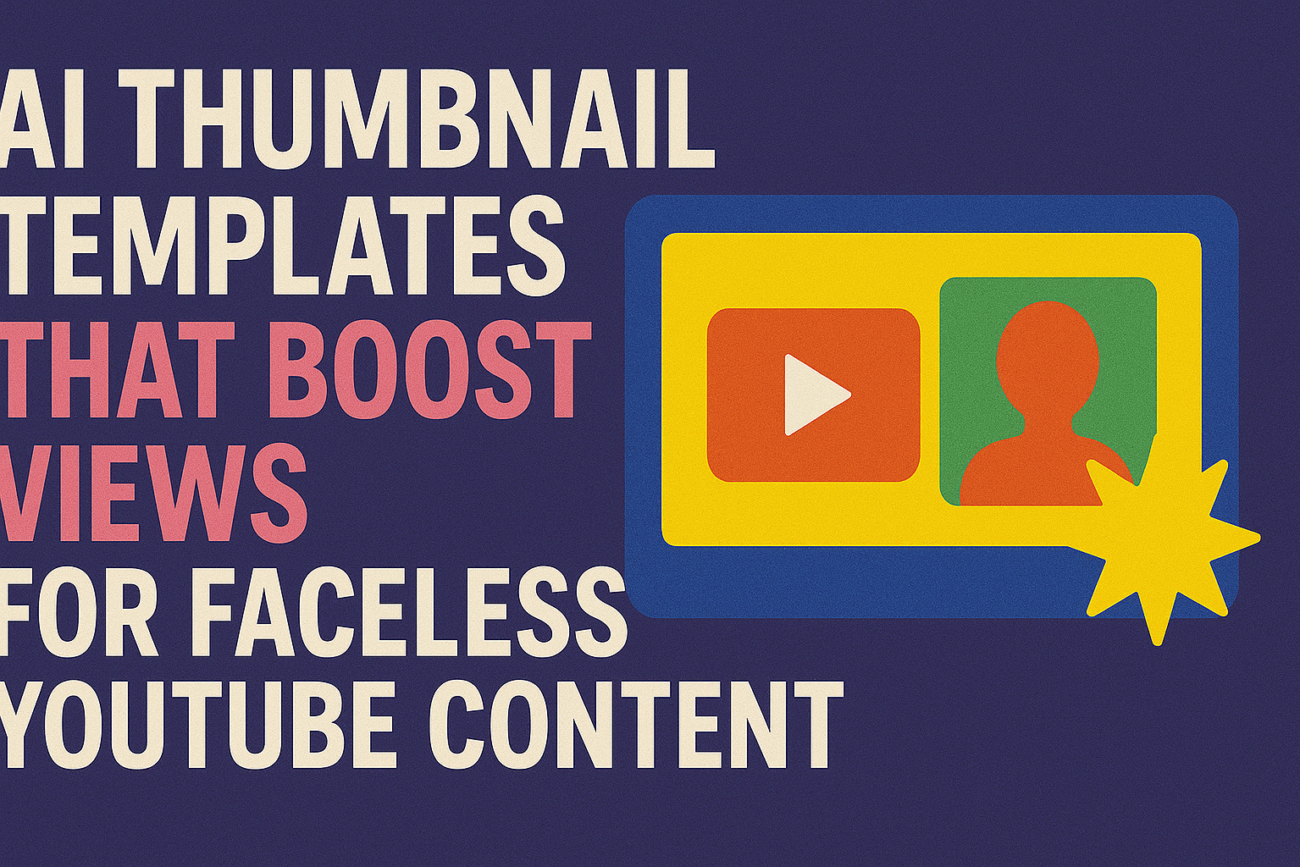 AI Thumbnail Templates That Boost Views for Faceless YouTube Content